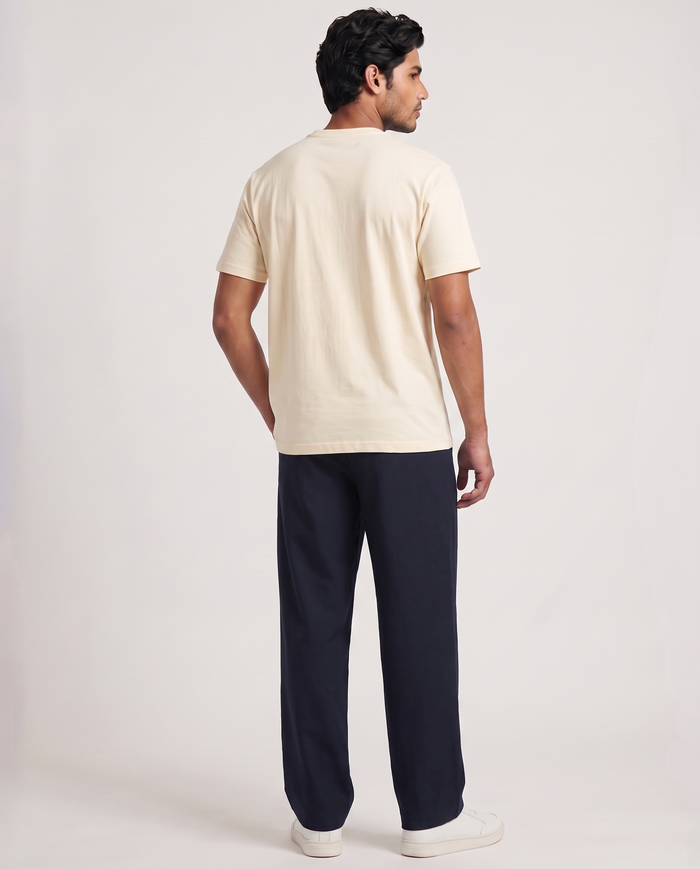 Cream Organic Cotton Crew Relaxed Fit alternate view