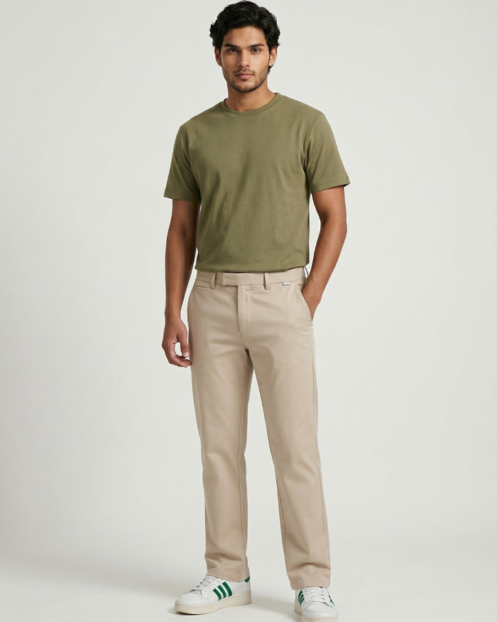 Olive Organic Cotton Crew Relaxed Fit alternate view
