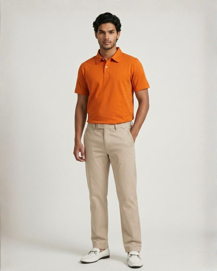 Rust Organic Cotton Polo alternate view