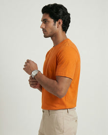Rust Organic Cotton Crew Relaxed Fit