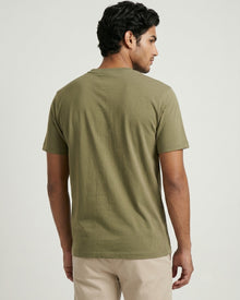 Olive Organic Cotton Crew Relaxed Fit