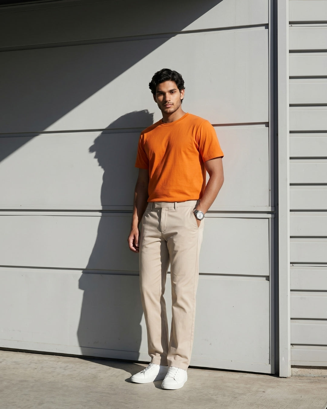 Rust Organic Cotton Crew Relaxed Fit