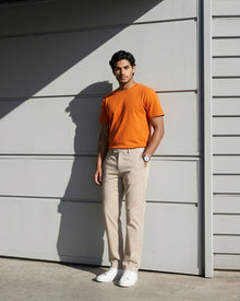 Rust Organic Cotton Crew Relaxed Fit