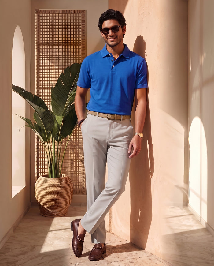 Blue Organic Cotton Polo