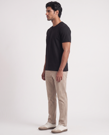 Black Organic Cotton Crew Regular Fit