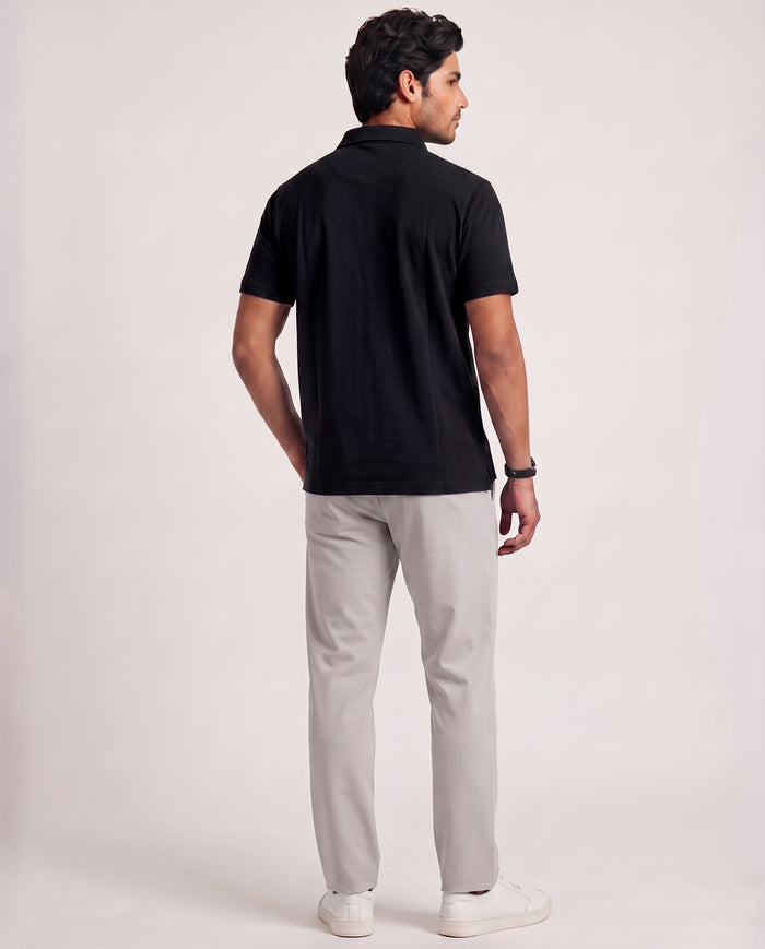 Black  Organic Cotton Polo alternate view