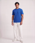 Blue Organic Cotton Crew Relaxed Fit