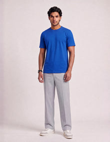 Blue Organic Cotton Crew Regular Fit