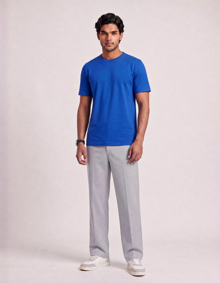 Blue Organic Cotton Crew Regular Fit alternate view
