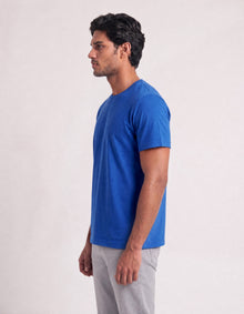 Blue Organic Cotton Crew Regular Fit