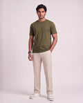 Olive Organic Cotton Crew Regular Fit