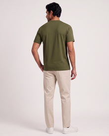 Olive Organic Cotton Crew Regular Fit
