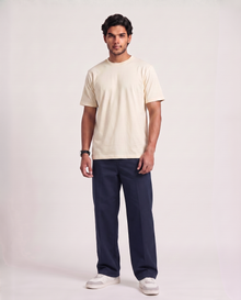 Cream Organic Cotton Crew Relaxed Fit