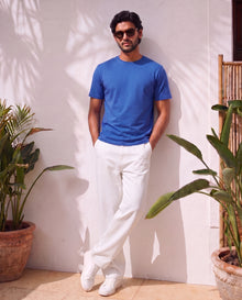 Blue Organic Cotton Crew Relaxed Fit
