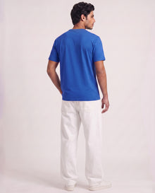 Blue Organic Cotton Crew Relaxed Fit