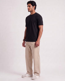 Black Organic Cotton Crew Relaxed Fit