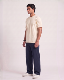 Cream Organic Cotton Crew Relaxed Fit